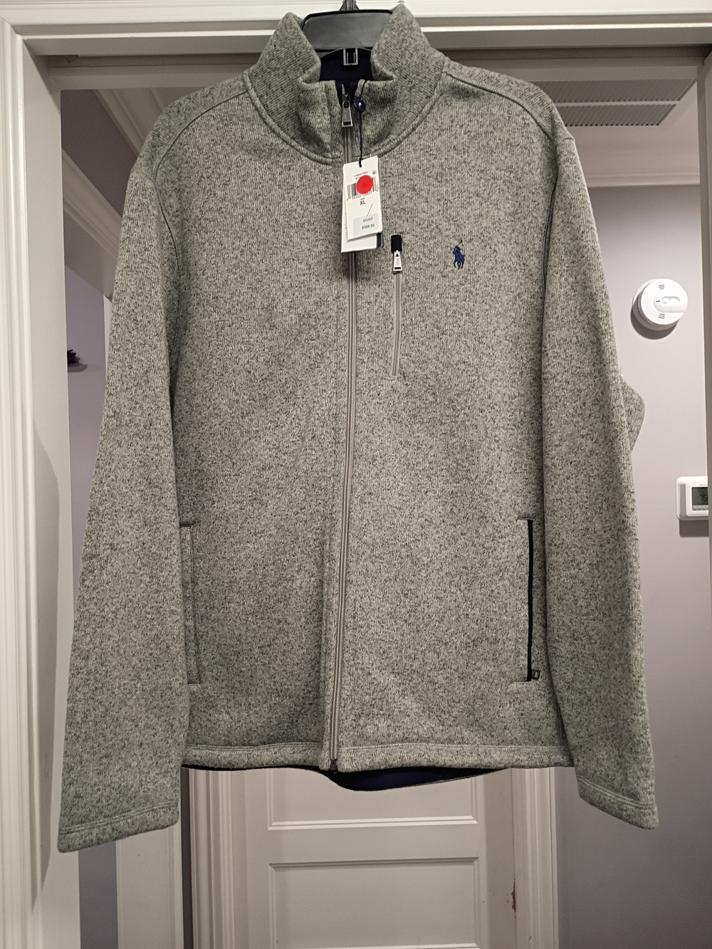 Polo by Ralph Lauren Heather Gray Full-Zip Knit Jacket Men's Size XL New